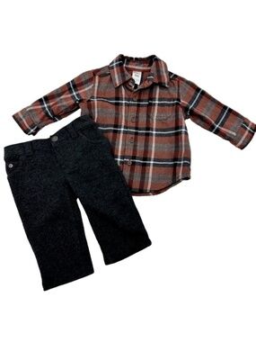 Carter's Baby Plaid Shirt and Pants Set - 6 Months